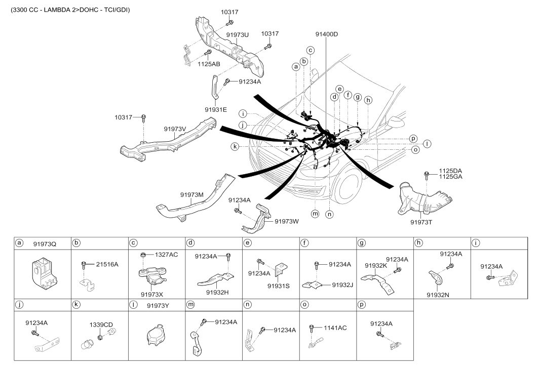 91420-D2023 Hyundai Wiring Assembly Control