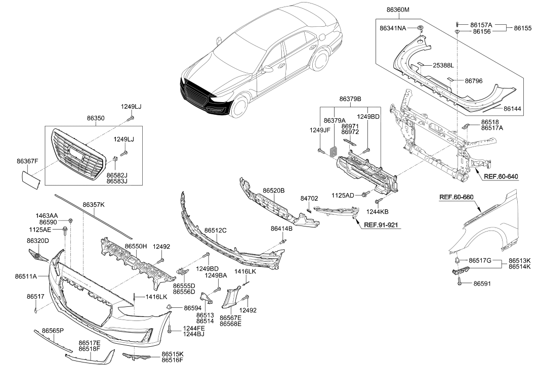 Hyundai 86950-D2000 Flap & Duct Assembly-Active Air 86950-D2000 Hyundai Flap & Duct Assembly-Active Air