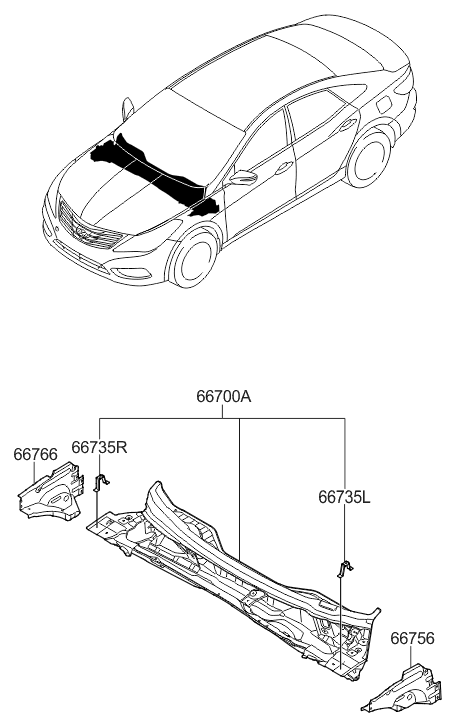 Hyundai 66735-3V000 Bracket Assembly-Fender Rear Upper Mounting 66735-3V000 Hyundai Bracket Assembly-Fender Rear Upper Mounting