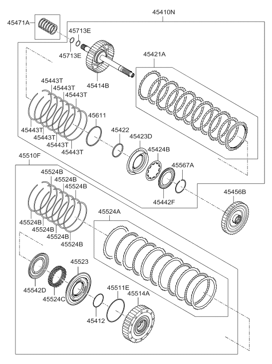 Hyundai 45510-3B250 Clutch Assembly-Over Drive 45510-3B250 Hyundai Clutch Assembly-Over Drive