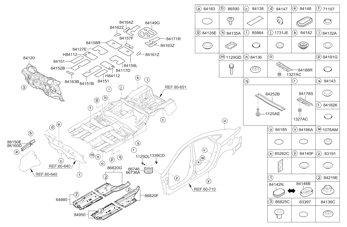 84137-3V100 Hyundai Under Cover-Rear.LH