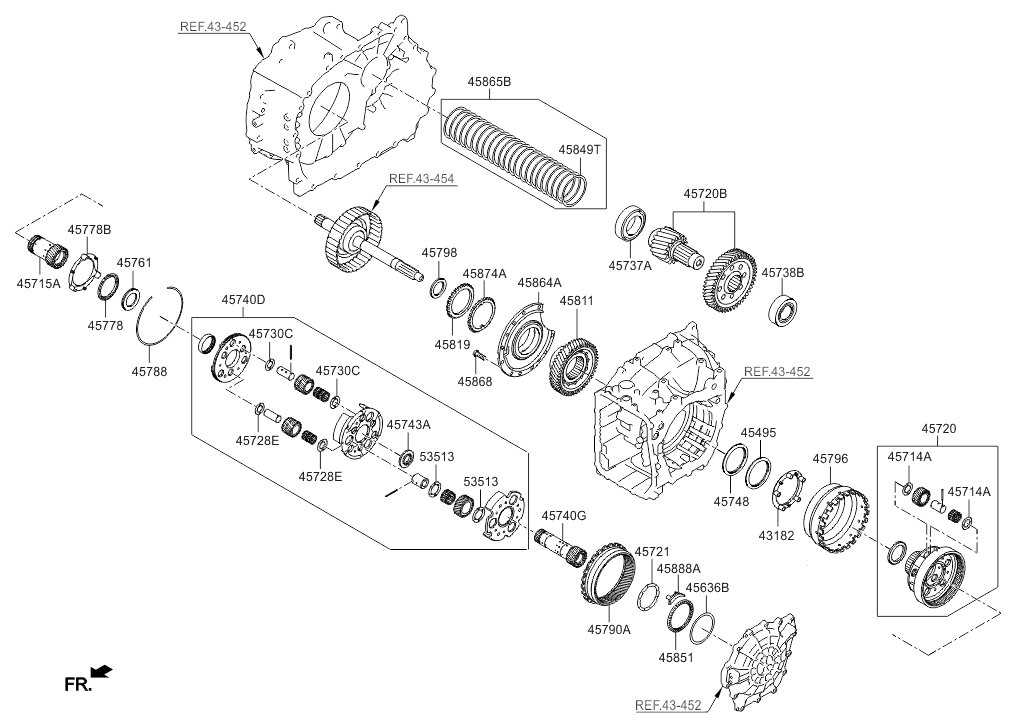 Hyundai 45796-3B250 Gear Assembly-Rear Annulus 45796-3B250 Hyundai Gear Assembly-Rear Annulus