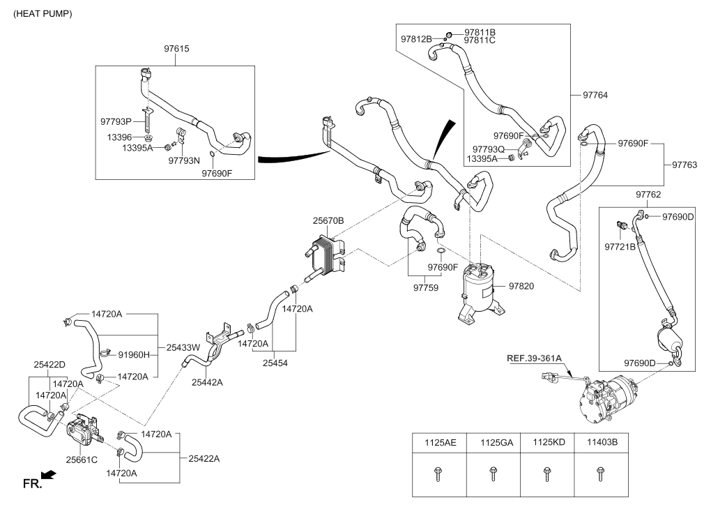 97793-G7650 Hyundai Bracket-Suction Pipe