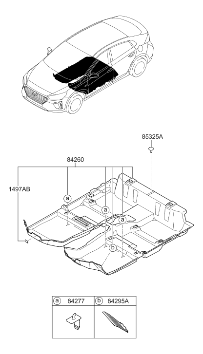 Hyundai 84260-G7500-T9Y Carpet Assembly Floor 84260-G7500-T9Y Hyundai Carpet Assembly Floor