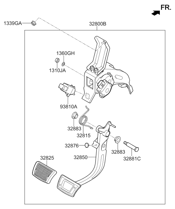 Hyundai 32815-G2100 Spring-Brake Pedal Return 32815-G2100 Hyundai Spring-Brake Pedal Return