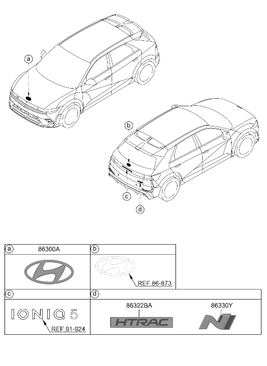 Hyundai 86315-NI100 EMBLEM-N 86315-NI100 Hyundai EMBLEM-N