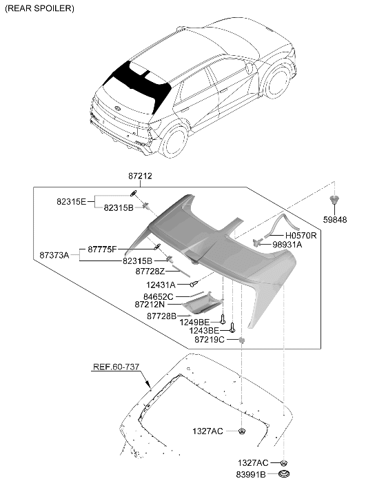 872B5-NI000 Hyundai TAPE-DOUBLE ADHESIVE