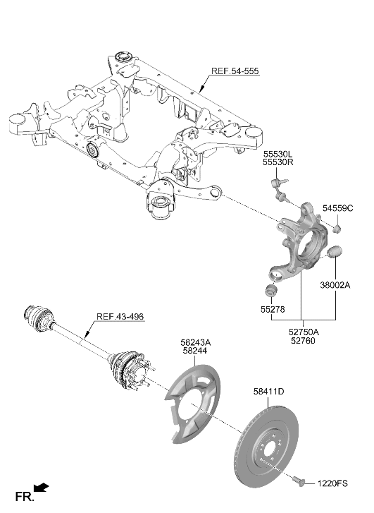 Hyundai 58411-NI000 Rear Brake Disc 58411-NI000 Hyundai Rear Brake Disc