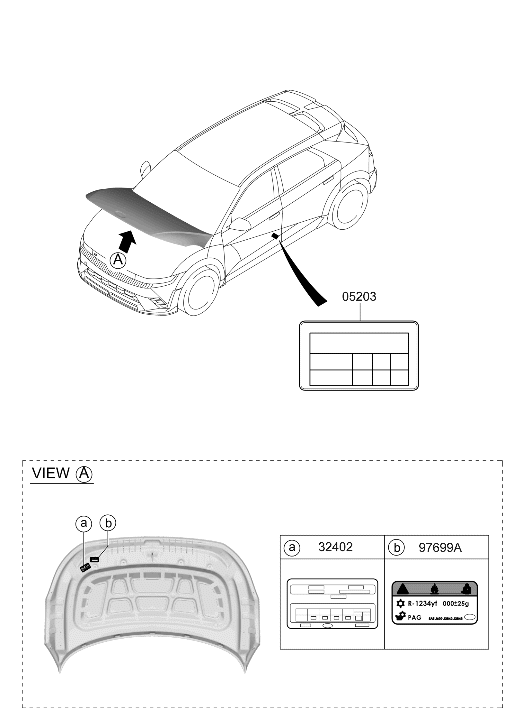 Hyundai 32410-1XEA1 Emission Label 32410-1XEA1 Hyundai Emission Label