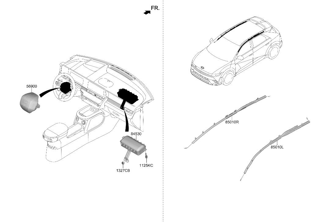 Hyundai 80100-NI500-NNB Steering Wheel Air Bag Module Assembly 80100-NI500-NNB Hyundai Steering Wheel Air Bag Module Assembly