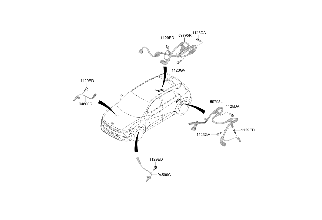 Hyundai 58930-NI150 SENSOR ASSY-WHEEL SPEED 58930-NI150 Hyundai SENSOR ASSY-WHEEL SPEED