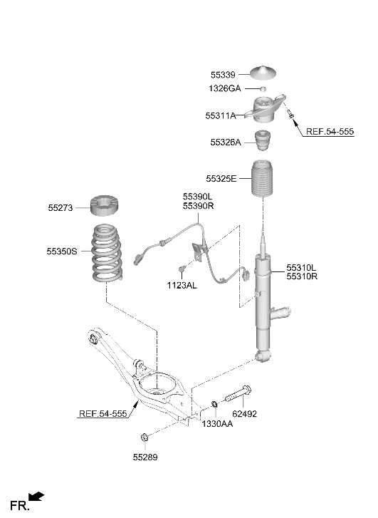 Hyundai 55330-NI000 Rear Spring 55330-NI000 Hyundai Rear Spring