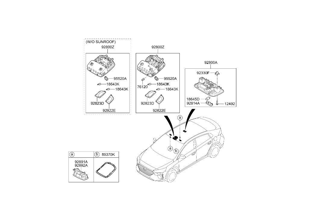Hyundai 92814-G2000-YGE Knob-Room Lamp 92814-G2000-YGE Hyundai Knob-Room Lamp