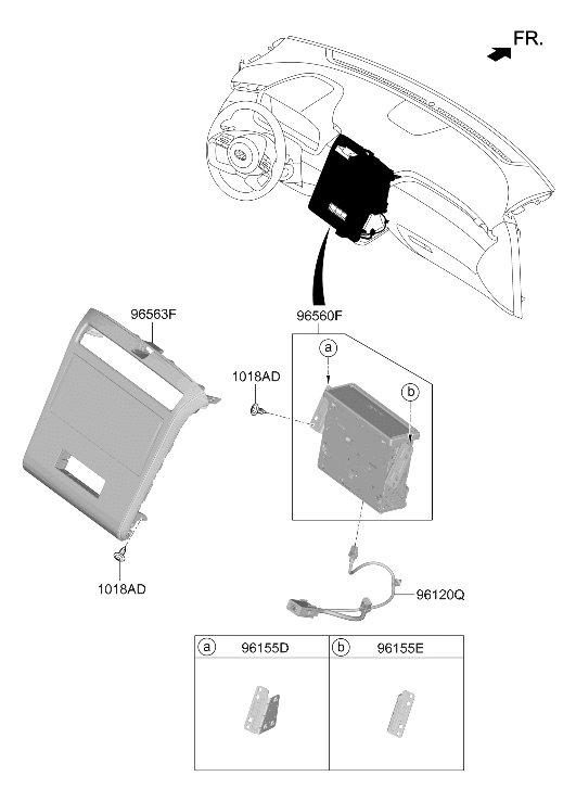 96175-N9200 Hyundai Bracket-Set MTG,Left Hand