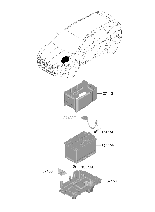 37112-CW700 Hyundai Battery Insulation Pad