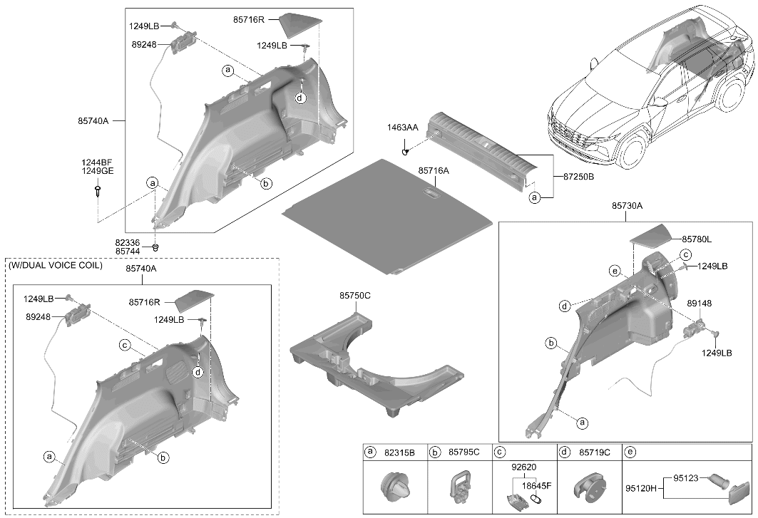 85750-CW100 Hyundai Tray Luggage Center