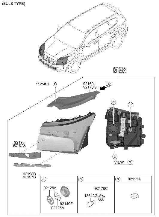 Hyundai 92155-S1500 BRACKET-H/LAMP MTG SUPT,LH 92155-S1500 Hyundai BRACKET-H/LAMP MTG SUPT,LH