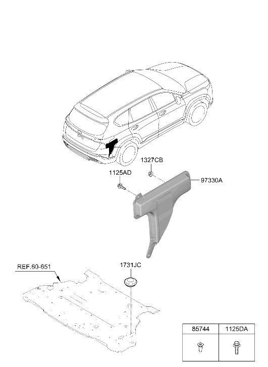 Hyundai 97995-S1AA0 Cover Assembly-RR A/CON BLANKING 97995-S1AA0 Hyundai Cover Assembly-RR A/CON BLANKING