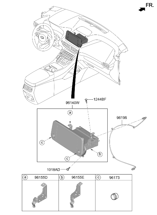 Hyundai 96176-CL260 Bracket-Set MTG,Right Hand 96176-CL260 Hyundai Bracket-Set MTG,Right Hand