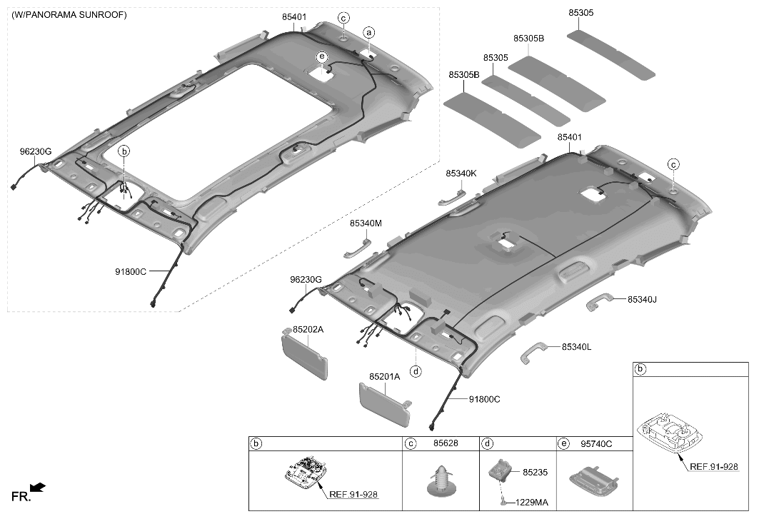85410-CL020-YGE Hyundai Headliner Assembly