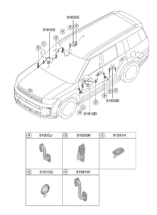 Hyundai 91981-P6620 Grommet-Wiring 91981-P6620 Hyundai Grommet-Wiring
