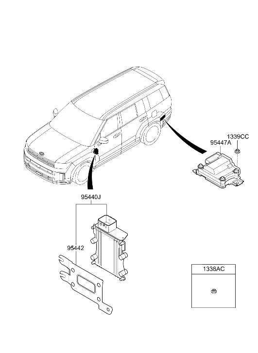 Hyundai 95442-3D430 BRACKET-T/M CONTROL MODULE 95442-3D430 Hyundai BRACKET-T/M CONTROL MODULE