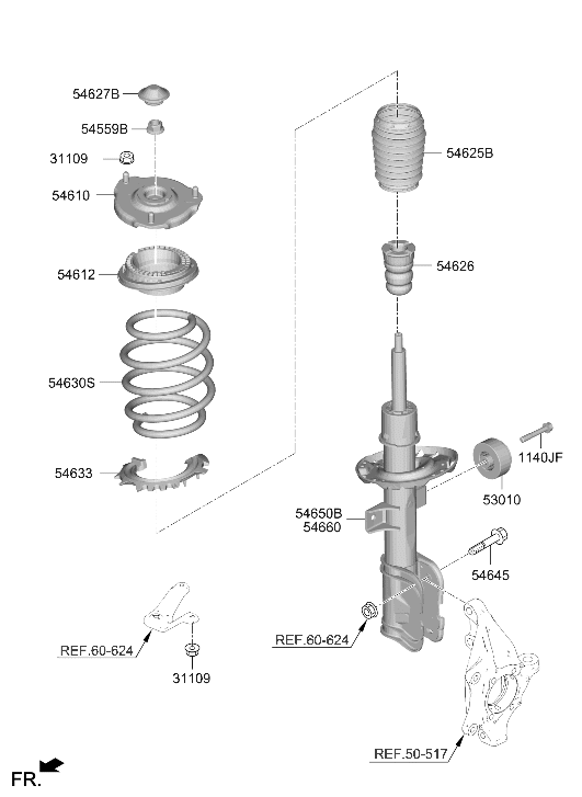 Hyundai 54630-R6010 Front Spring 54630-R6010 Hyundai Front Spring