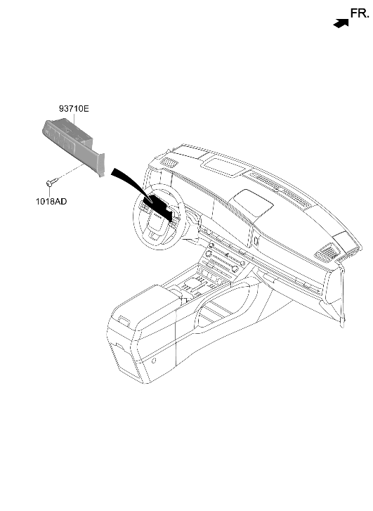 Hyundai 93700-HB000-4NB Side Crash Pad Switch Assembly 93700-HB000-4NB Hyundai Side Crash Pad Switch Assembly