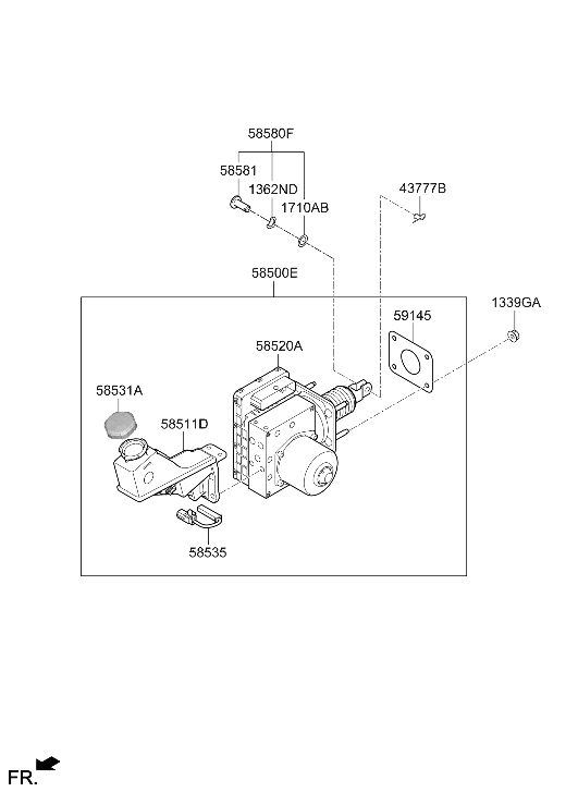 Hyundai 58520-HB000 UNIT ASSY- INTEGRATED ELECTRIC 58520-HB000 Hyundai UNIT ASSY- INTEGRATED ELECTRIC