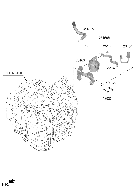 Hyundai 25163-2MHA1 BRKT BOTTOM ASSY-AEWP 25163-2MHA1 Hyundai BRKT BOTTOM ASSY-AEWP