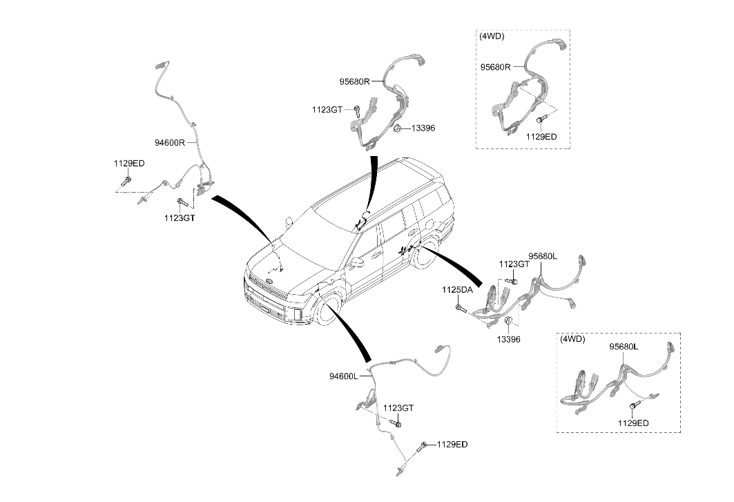 Hyundai 58960-P7301 SENSOR ASSY-ABS REAR WHEEL,RH 58960-P7301 Hyundai SENSOR ASSY-ABS REAR WHEEL,RH