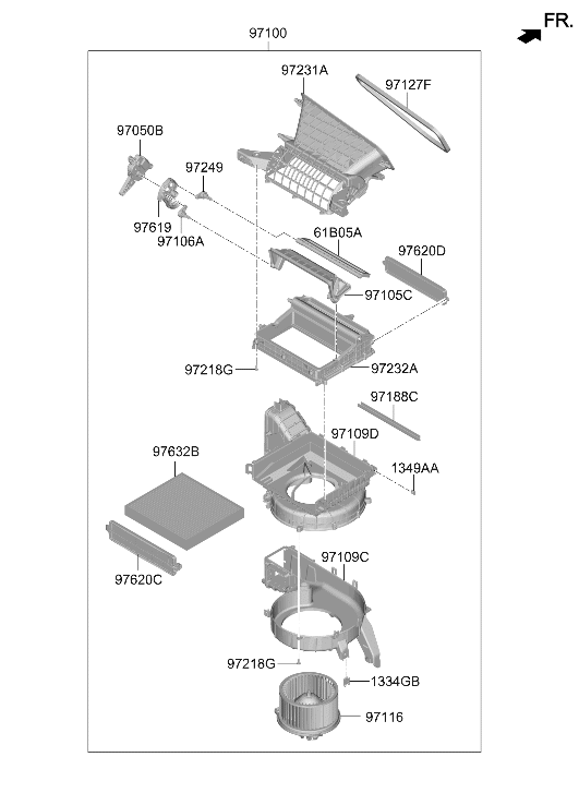 Hyundai 97187-G2900 ARM-INLET DOOR 97187-G2900 Hyundai ARM-INLET DOOR
