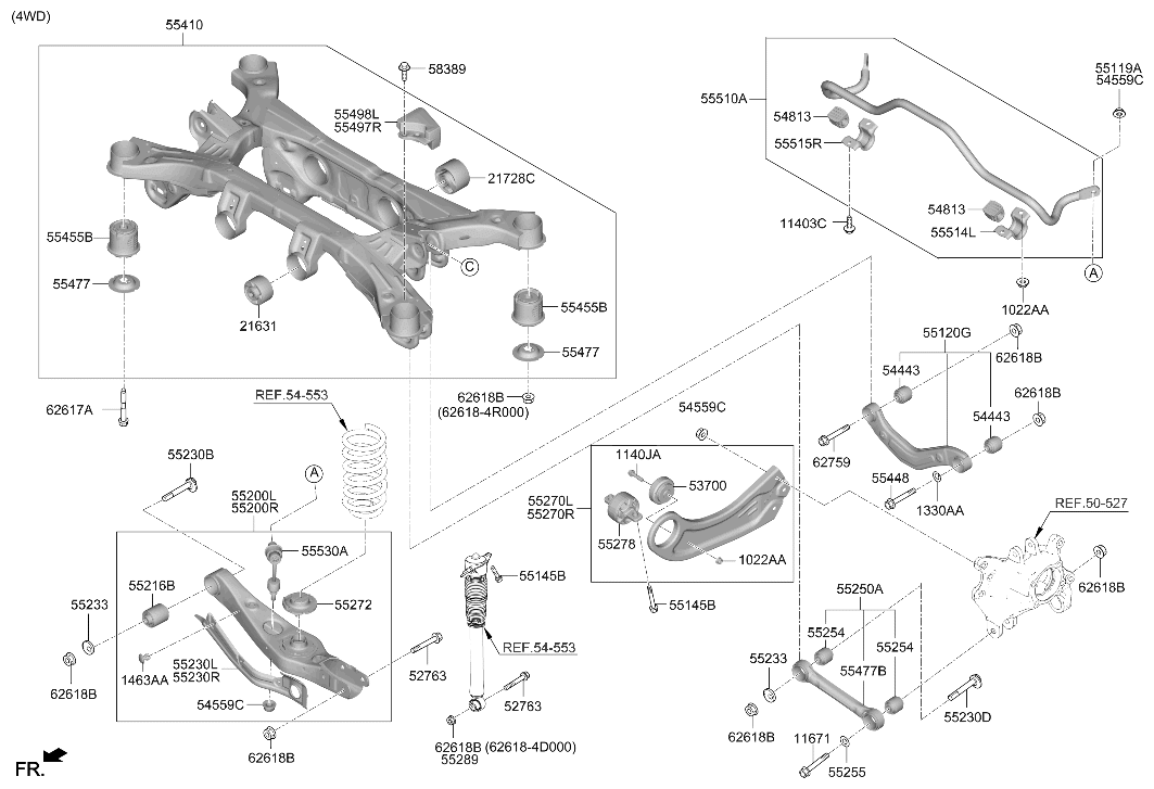 Hyundai 55270-P9000 ARM ASSY-RR TRAILING ARM,LH 55270-P9000 Hyundai ARM ASSY-RR TRAILING ARM,LH