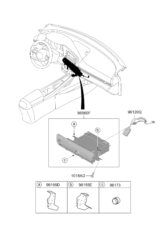 Hyundai 96560-AA260-NNB Avn Head Unit Assembly 96560-AA260-NNB Hyundai Avn Head Unit Assembly