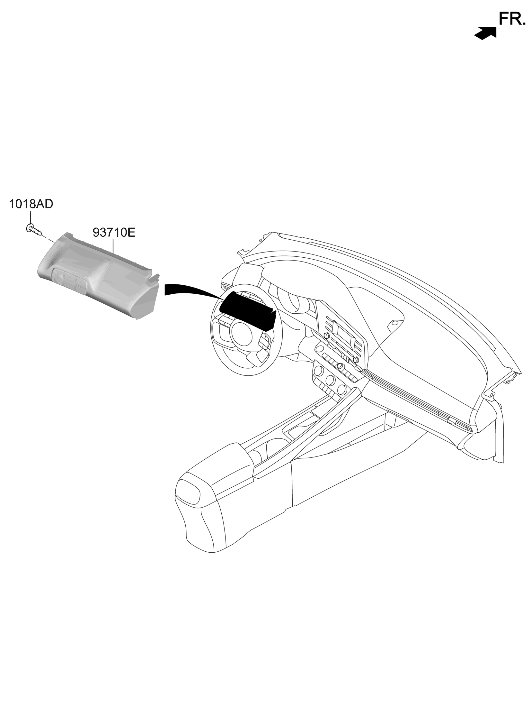 93700-AB000-NNB Hyundai Side Crash Pad Switch Assembly