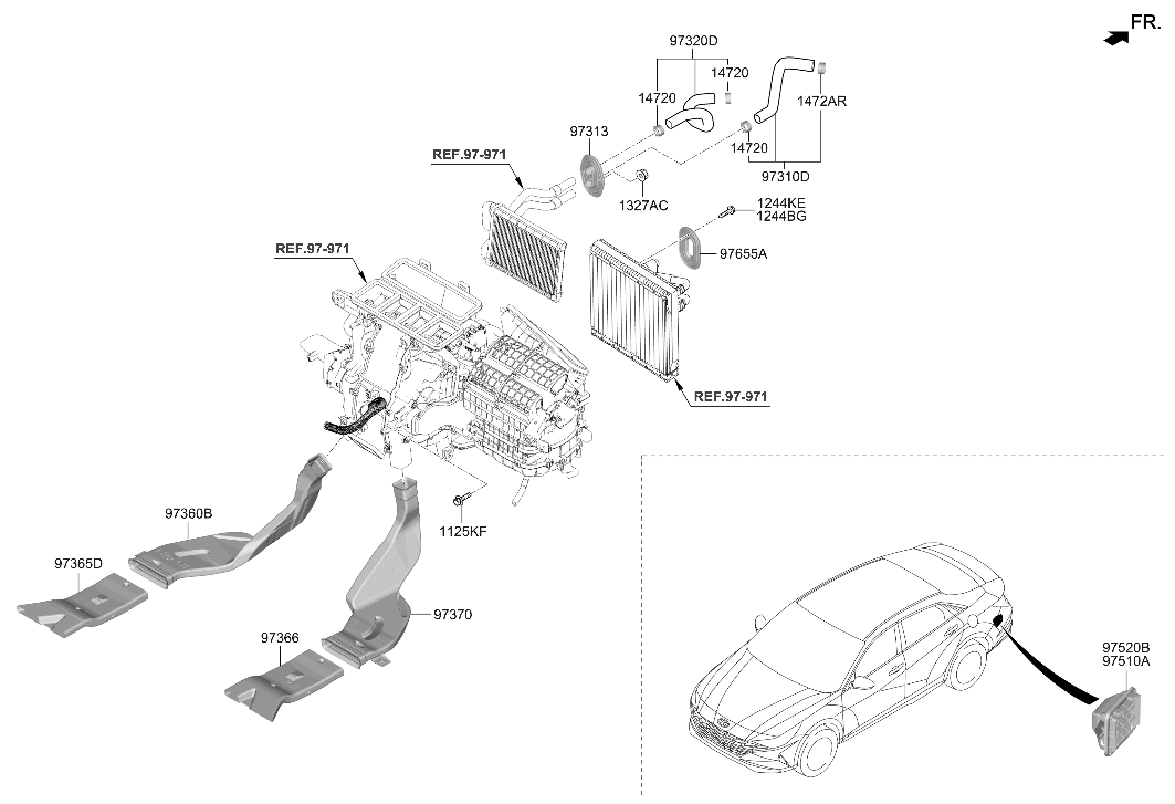 97311-AB300 Hyundai Water Inlet Hose Assembly