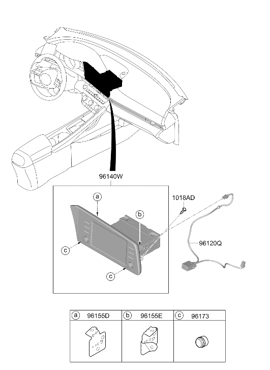 Hyundai 96160-AA240-L5R Audio Assembly 96160-AA240-L5R Hyundai Audio Assembly