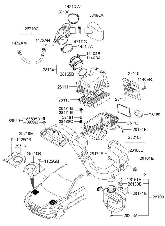 28161-3L100 Hyundai Collar-Insulator