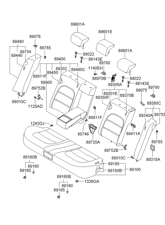 89321-3L300 Hyundai Bezel-Release