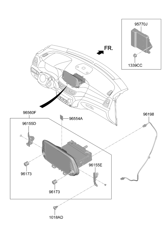95770-D3000 Hyundai Unit Assembly-Avm
