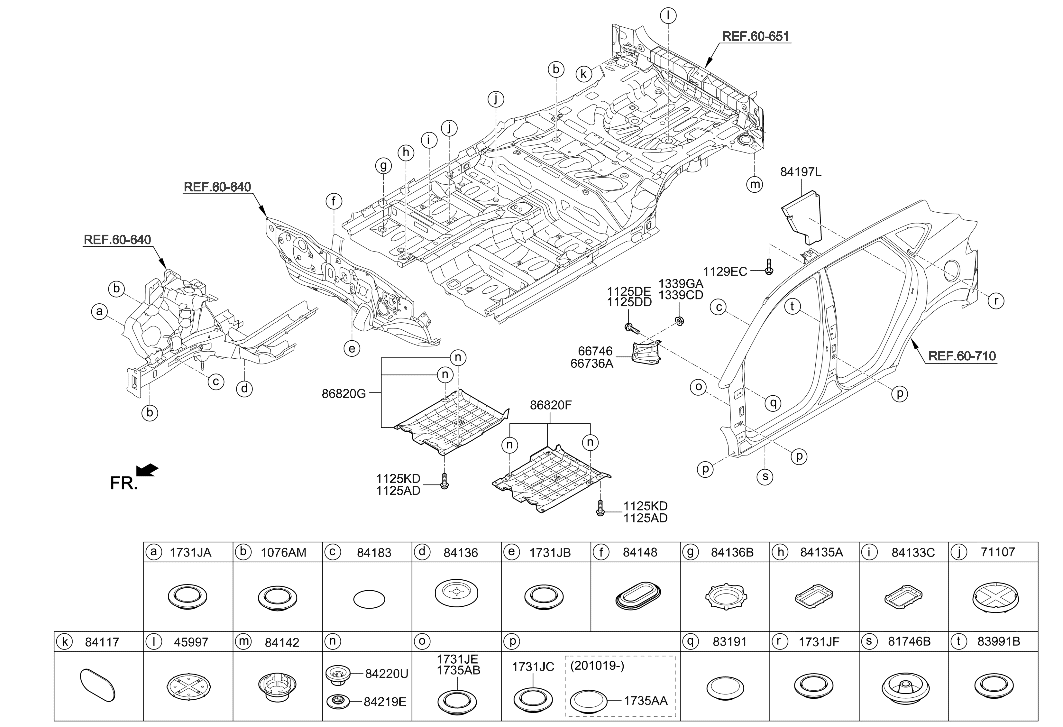 84195-D3500 Hyundai ANTINOISE Pad-Qtr,LH