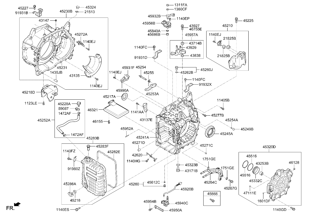 45231-3F801 Hyundai Converter Housing