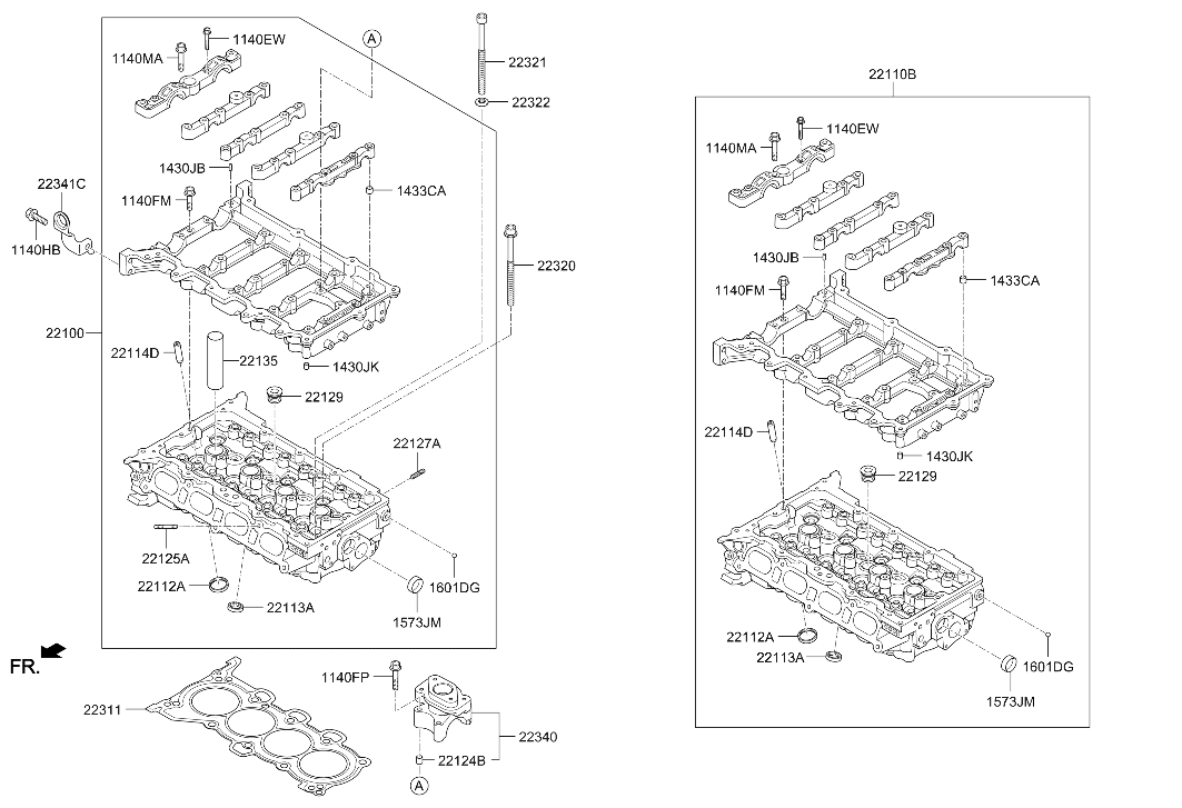 5M015-2EU00 Hyundai Head Sub Assembly-Cylinder