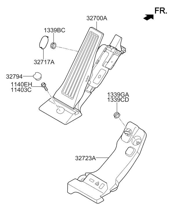32728-D3000 Hyundai Bracket-Accelerator Control