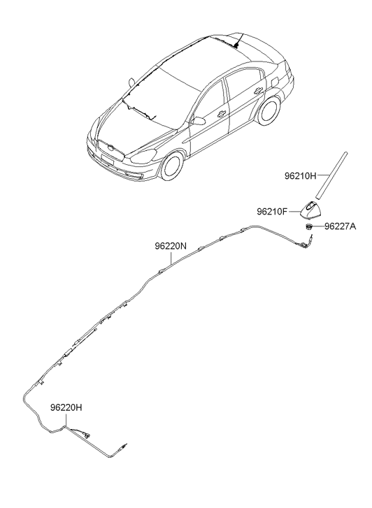 Hyundai 96266-2F010 Nut-Antenna 96266-2F010 Hyundai Nut-Antenna
