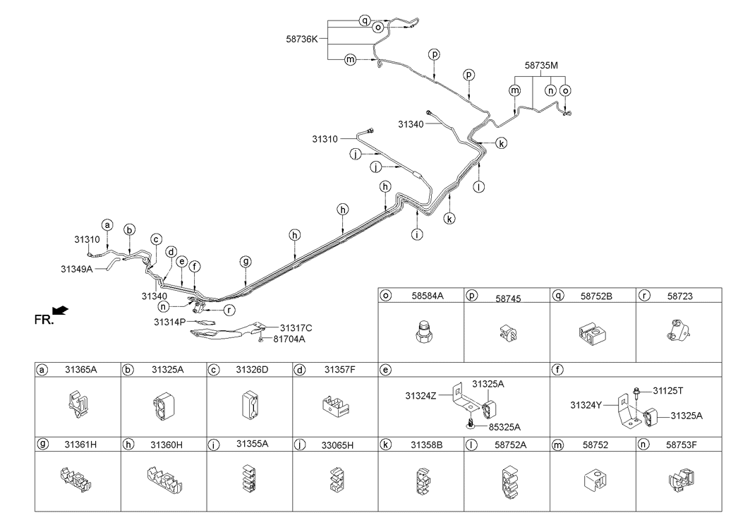 33065-3Y000 Hyundai Fuel Tube Holder
