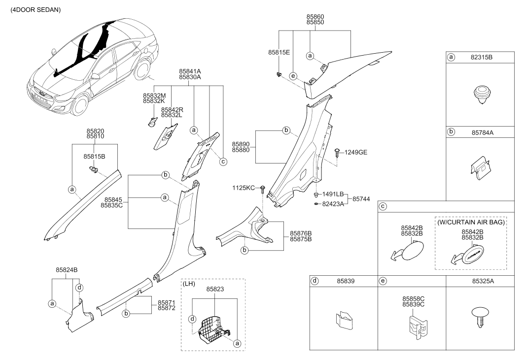 Hyundai 85325-21000-B1 Plug Trim Mounting 85325-21000-B1 Hyundai Plug Trim Mounting