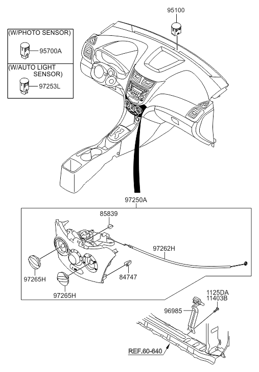 Hyundai 97253-1J000 Sensor-Automatic Light 97253-1J000 Hyundai Sensor-Automatic Light