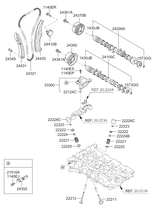 22224-2B010 Hyundai Seal-Valve Stem Inlet