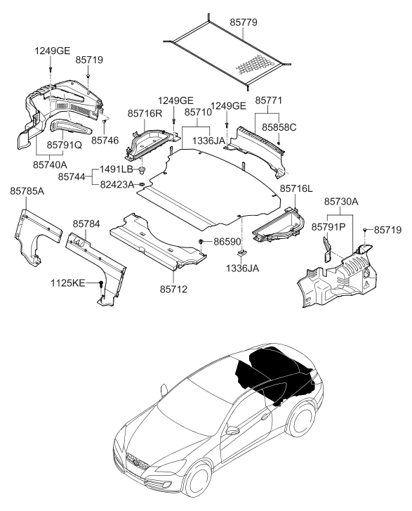 Hyundai 85746-02000-9P Plug Trim Mounting 85746-02000-9P Hyundai Plug Trim Mounting